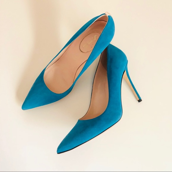 SJP by Sarah Jessica Parker Shoes - SJP Fawn 10mm Pointed Toe heels,Turquoise,size 8.5 SJP by Sarah Jessica Parker Shoes - SJP Fawn 10mm Pointed Toe heels,Turquoise,size 8.5